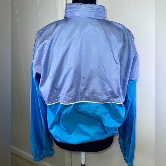 VINTAGE Adidas Women's Blue and Silver Qtr Zip Jacket - Picture 9 of 15